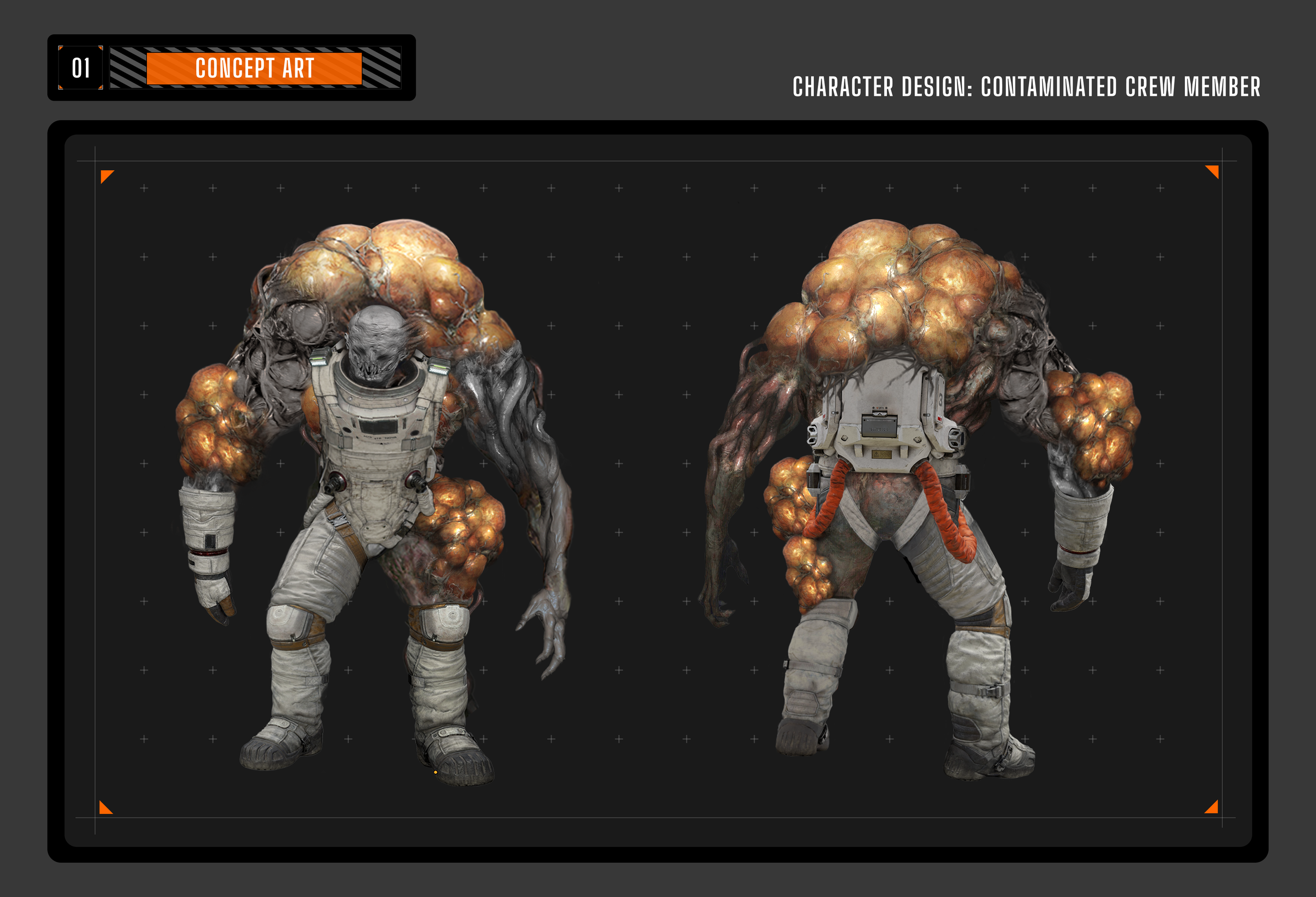 Character design — contaminated crew member